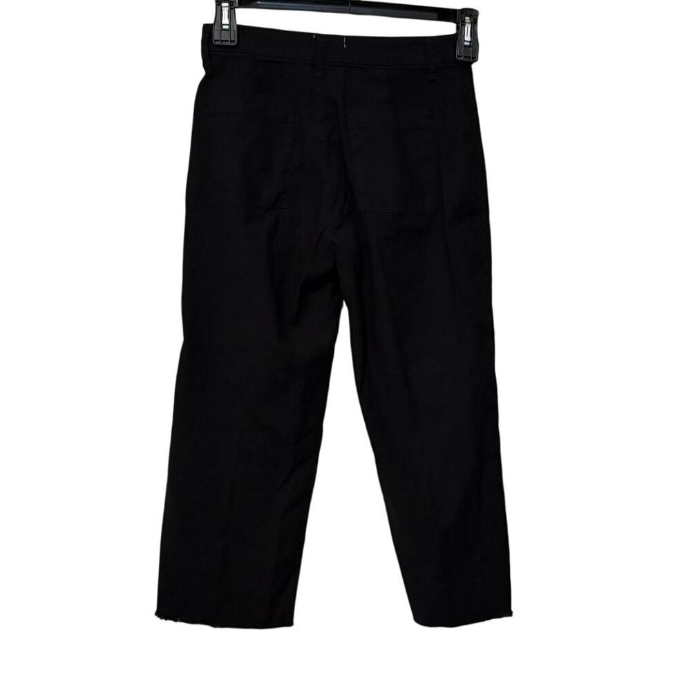 Frank & Eileen Black Kinsale Cotton Flax Crop Pants Size 0 - Picture 6 of 8